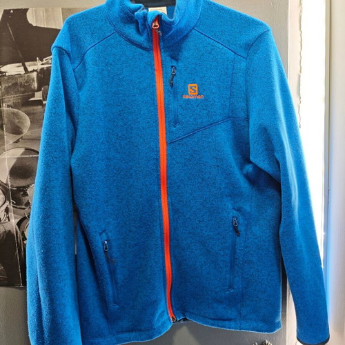 Salomon Bise men's fleece jacket, large, blue