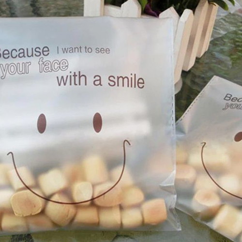 Smile Face cellophane bags 25 pcs new