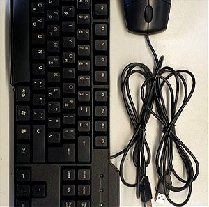 Ενσύρματο USB ποντίκι Logitech και ενσύρματο Ελληνο-Αγγλικό USB πληκτρολόγιο