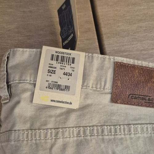 Camel Active 5-pocket men's pants, W44, beige, new with tags