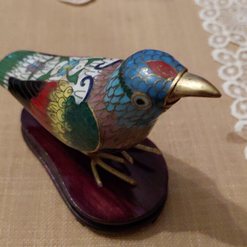 Cloisonné decorative bird like new