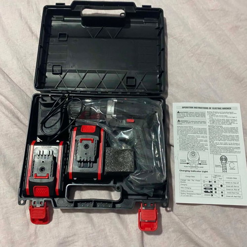 Rechargeable 21V Cordless Drill with 2 Batteries and Carrying Case new