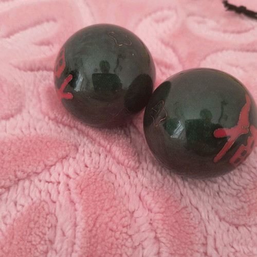Vintage Baoding balls used for hand massage or therapy