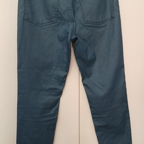 Calzedonia elastic leather-look pants used, blue, size L
