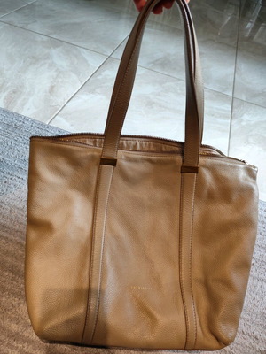 Coccinelle leather handbag beige like new