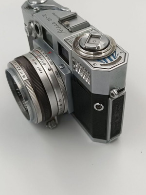 Aires 35-V Rangefinder 35mm Film Camera used with Coral 45mm f/1.8 Lens