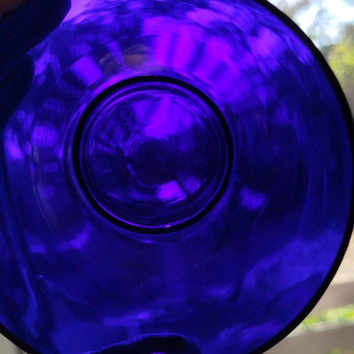 Apothecary bowl cobalt blue glass like new