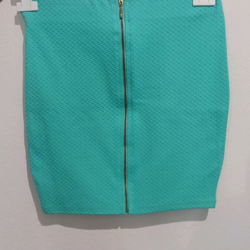 Bershka mini skirt turquoise like new, size M
