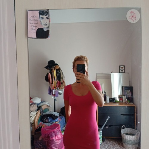 Pink mini dress