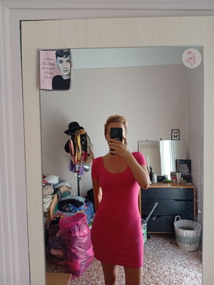 Pink mini dress