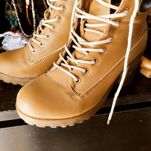 Primark women's boots used, size 38, yellow