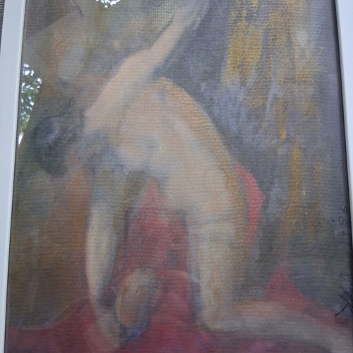 Painting "Gymno" framed 30x40cm, signed