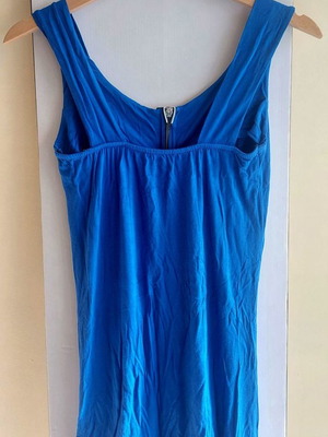 Italian cotton blouse size Small, electric blue