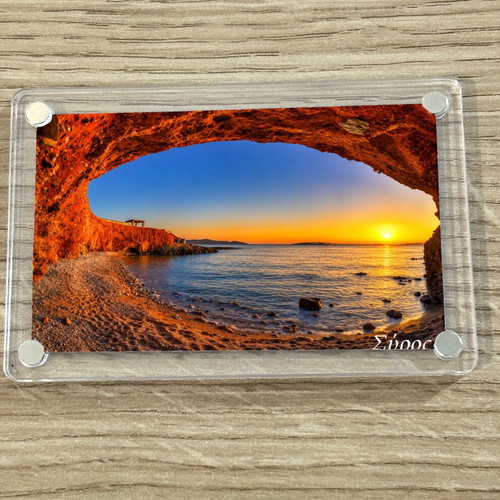Acrylic fridge magnet 6x9cm – Syros, Greek Summer collection