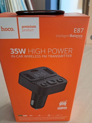 Bluetooth FM Transmitter σετ 2 τεμ Hoco E87 καινούργιο