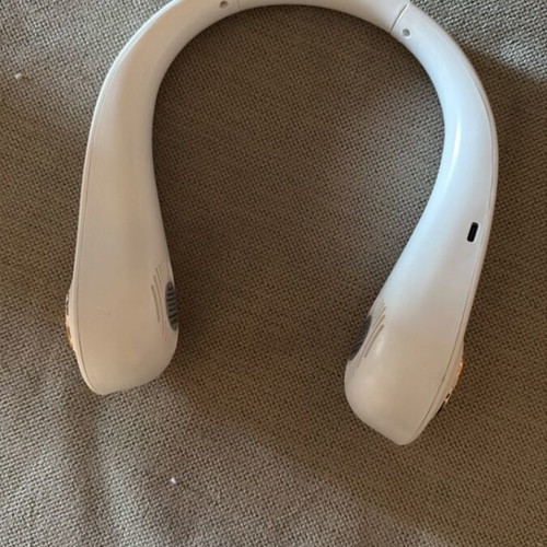 Portable Rechargeable Neck Fan white like new