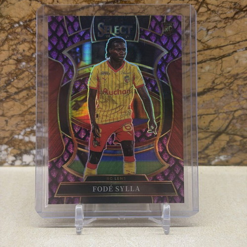2025-26 Panini Select Ligue 1 Soccer Fode Sylla RC Terrace Purple Dragon Scale Prizm /49