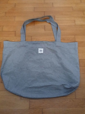 Zara eco shopper tote bag large gray, like new