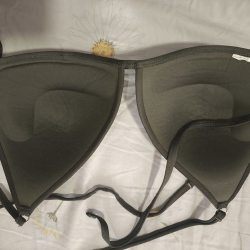 Bikini top like new, olive green, size M