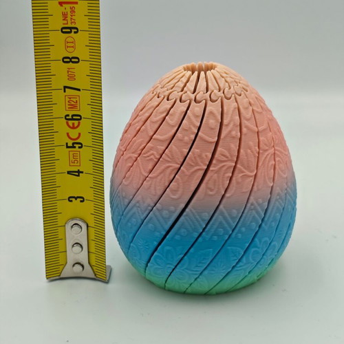 3D Printed Articulated Easter Egg Fidget New Rainbow PLA