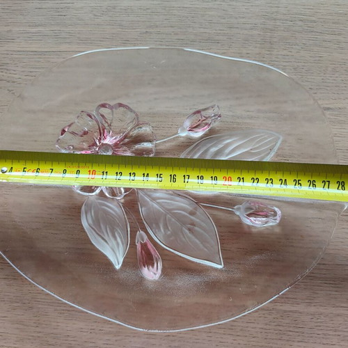 Mikasa Walther Crystal Tivoli Tulips Serving Platters vintage, like new set of 3