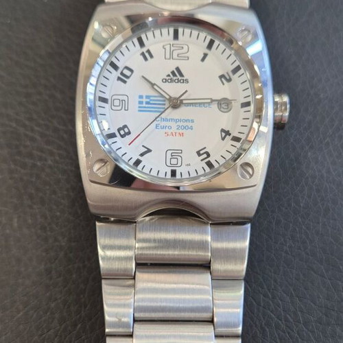 Adidas Euro 2004 Champions wristwatch, silver, 5ATM
