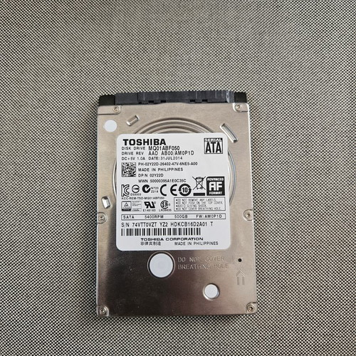 Toshiba MQ01ABF050 2.5" 500GB 5400 RPM HDD used hard drive