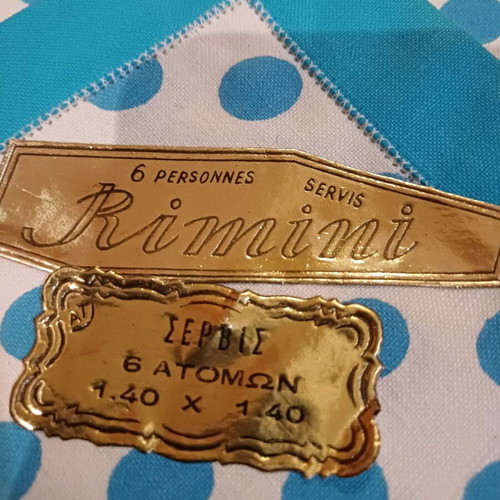 Table linens set of 3 new with napkins, 100% cotton Italy
