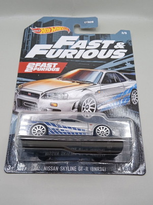 Hot Wheels Fast & Furious Nissan Skyline GT-R μεταλλικό αυτοκινητάκι, Δεν έχει ανοιχτεί ποτέ