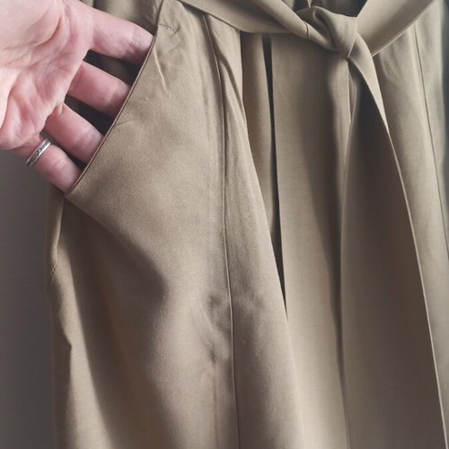 Zara camel skirt with belt and side pockets