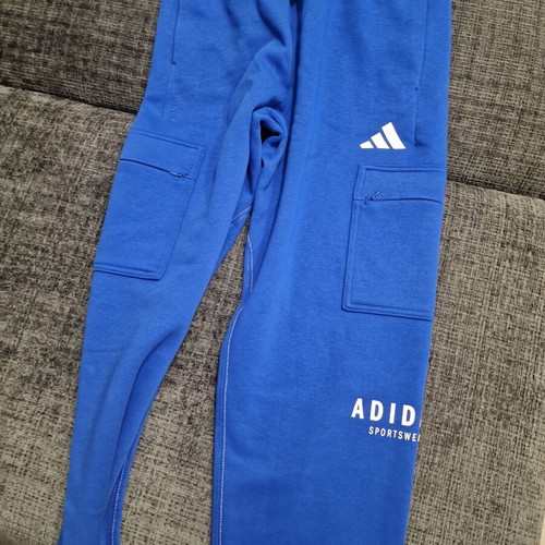 Adidas Royal Blue Tracksuit Set with Hoodie and Cargo Pants new