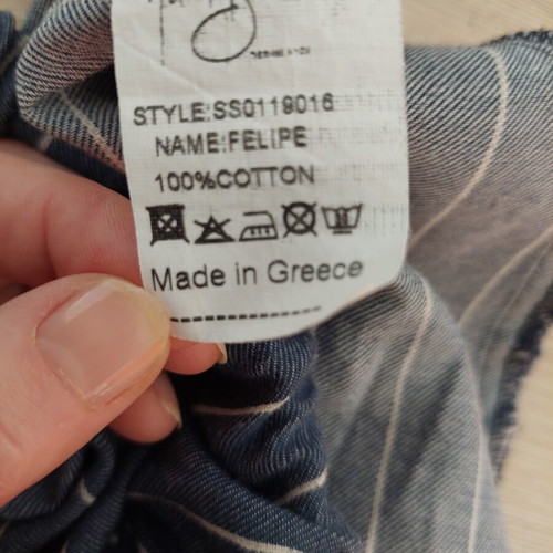 Namaste cotton pants like new, ankle length, white and blue