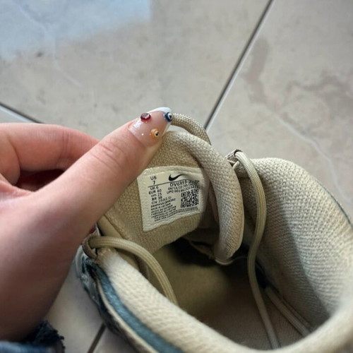 Nike Air athletic shoes like new, beige and blue, size 40