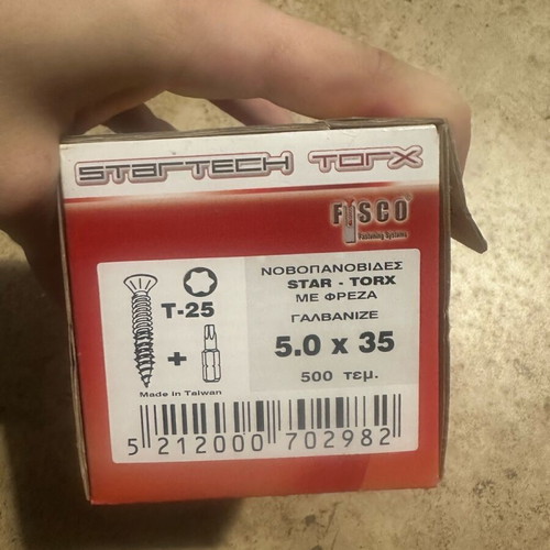 FISCO 5.0x35 Novopanovides Startech Torx with Cutter galvanized box 500