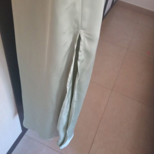 Zara satin green dress with straps like new, midi length