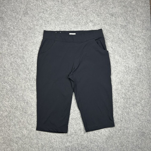 Columbia Women's Black Nylon Capri Shorts used, size XL
