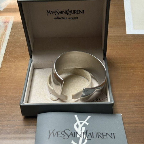Yves Saint Laurent silver 925 cuff bracelet used