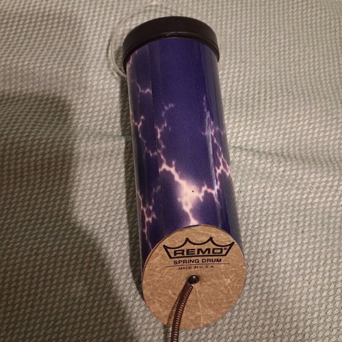 Remo Thunder Tube spring drum like new with lightning graphics