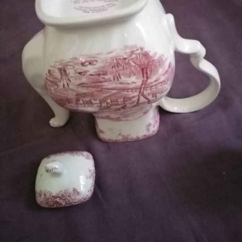 Myotts Staffordshire The Brook large teapot like new, vintage porcelain