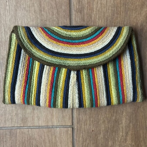 Zara clutch bag, multicolour, lined with inner zip pocket and card slots, 21x12cm