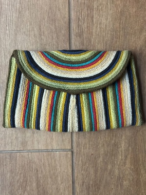 Zara clutch bag, multicolour, lined with inner zip pocket and card slots, 21x12cm