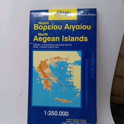 North Aegean Islands map like new