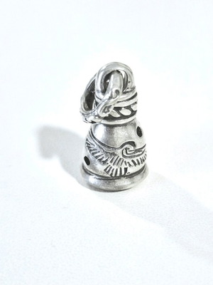 Silver Buddhist bell pendant like new