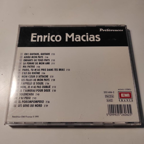 Enrico Macias CD used, chanson pop collection