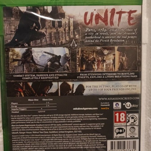 Assassin's Creed Unity Xbox One new, sealed