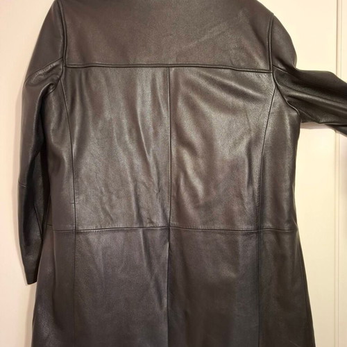 Stanfield leather trench coat like new, size 52, black