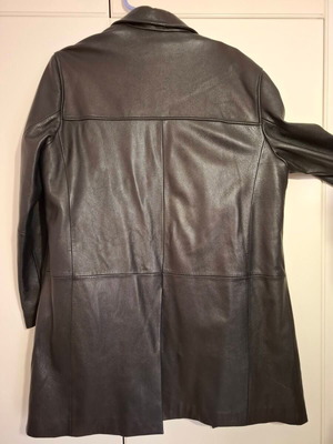 Stanfield leather trench coat like new, size 52, black