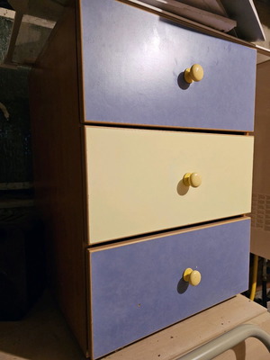 Bedside table used with 3 drawers