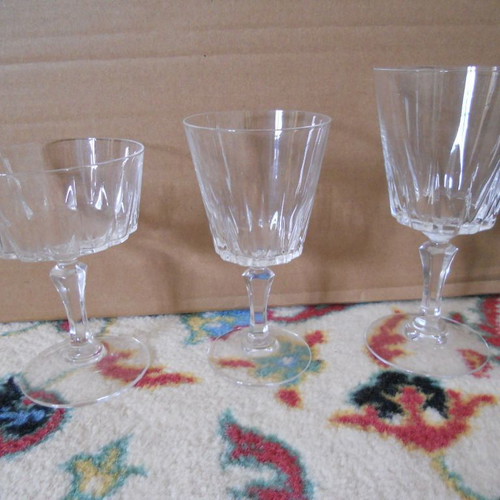 Vintage crystal glasses like new, pack of 25 pieces