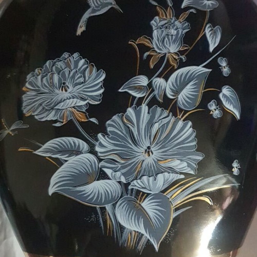 Vintage S. Ceramic handmade ceramic set, vase and bowl